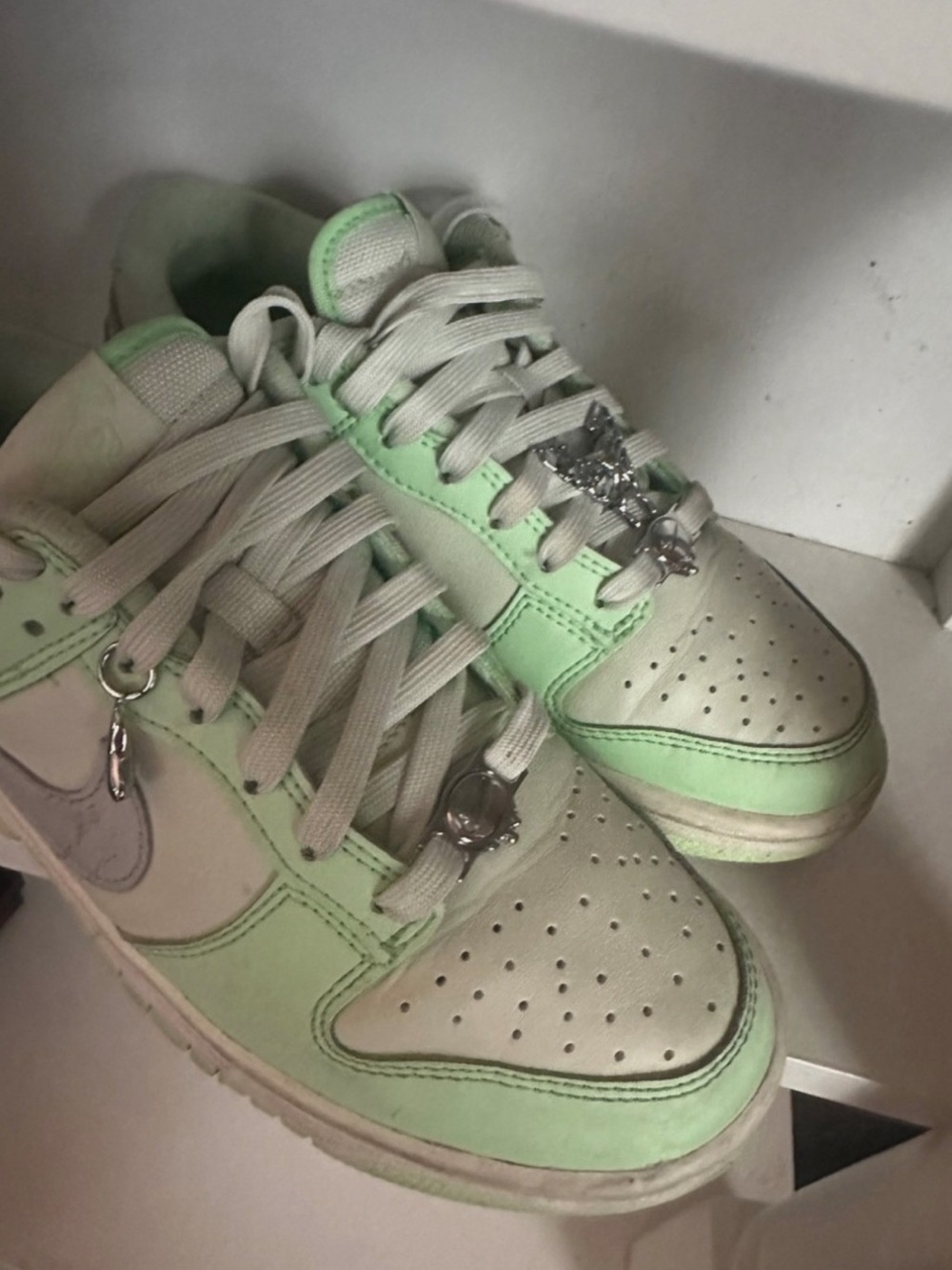 Nike Dunk Women's NextNature Low-Top Sneakers in Mint Green and White